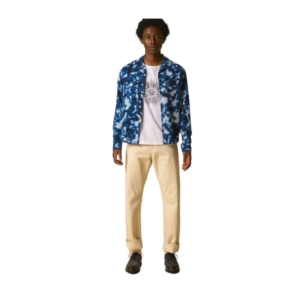 Corridor Mens Blue Tie Dye Collared Long Sleeve Button Up Shirt Sz Xl New — image 8 of 8